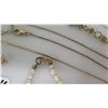 Image 6 : Qty 3 Necklaces, 2 Chain Bracelets, 1 Pearl Bracelet, 2 Enamel Pendants