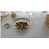 Image 7 : Qty 5 Rings, Angel Brooch, Misc Earrings, Beads & Chains