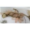 Image 11 : Qty 4 Pair Earrings, 2 Hair Combs Clips, Bangle Bracelet, Pink Bead Necklace