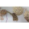 Image 9 : Qty 4 Pair Earrings, 2 Hair Combs Clips, Bangle Bracelet, Pink Bead Necklace