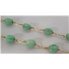 Image 14 : Jade and Gold Chain Necklace Set, Stamped 14K Gold Italy