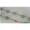 Image 15 : Jade and Gold Chain Necklace Set, Stamped 14K Gold Italy