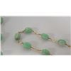 Image 16 : Jade and Gold Chain Necklace Set, Stamped 14K Gold Italy