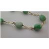 Image 2 : Jade and Gold Chain Necklace Set, Stamped 14K Gold Italy