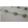 Image 3 : Jade and Gold Chain Necklace Set, Stamped 14K Gold Italy