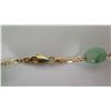 Image 8 : Jade and Gold Chain Necklace Set, Stamped 14K Gold Italy