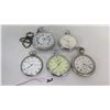 Image 2 : Qty 5 Pocket Watches - Citizen, Seikosha, Waltham, Villaruse & Medana