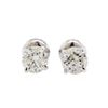 1.00 ctw Diamond Stud Earrings - 14KT White Gold