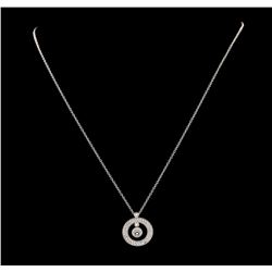 Roberto Coin 0.71 ctw Diamond And Ruby Pendant & Chain - 18KT White Gold