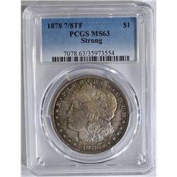 1878 7/8 TF MORGAN DOLLAR PCGS