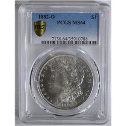 1882-O MORGAN DOLLAR PCGS MS64