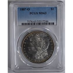 1887-O MORGAN DOLLAR PCGS MS63