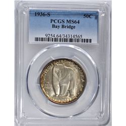 1936-S BAY BRIDGE 50c  PCGS MS64