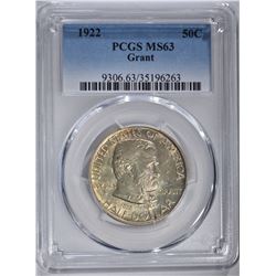 1922 GRANT 50c PCGS MS63