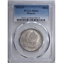 1923-S MONROE 50c PCGS MS64