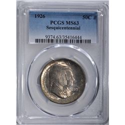 1926 SESQUI 50c PCGS MS63