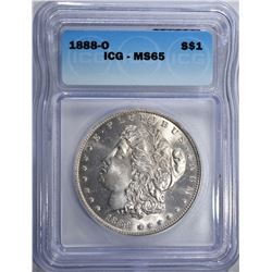 1888-O MORGAN DOLLAR ICG MS65