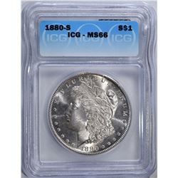 1880-S MORGAN DOLLAR ICG MS66