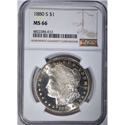 1880-S MORGAN DOLLAR NGC MS66