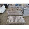 WOODEN BENCH & COFFEE TABLE