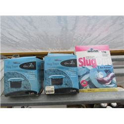 1 BOX WILSON SLUG OUT 1KG, 2 GARDEN ESSENTIAL SLUG TRAPS (2 SETS EACH)