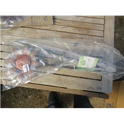 9 RUSS FIGI METAL SUNFLOWER GARDEN STAKES (9 TIMES BID PRICE)