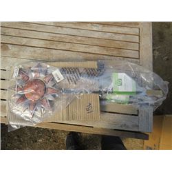 9 RUSS FIGI METAL SUNFLOWER GARDEN STAKES (9 TIMES BID PRICE)