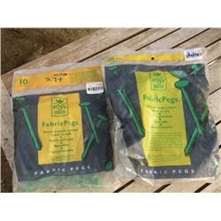 18 BAGS OF COZY GARDEN FABRIC PEGS