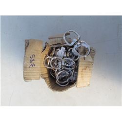 BOX OF CHROME SWIVEL HOOKS