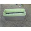Image 1 : 6 PLANTERS 26.5"X13" 3 GREEN, 2 BEIGE, 1 WHITE (6 TIMES BID PRICE)
