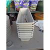 9 DURA-COTTA BOX 24"X7.5" WITH TRAYS, WHITE  (9 TIMES BID PRICE)