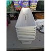 8 DURA-COTTA BOX 30"X7.5" WITH TRAYS, WHITE  (8 TIMES BID PRICE)