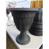 Image 2 : 4 PLANTER URNS W/BASES 15" (4 TIMES BID PRICE)