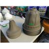 Image 1 : 4 PLANTER URNS W/BASES 15" (4 TIMES BID PRICE)