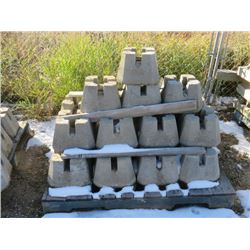 PALLET OF CINDER BLOCK POST SUPPORTS