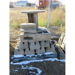 PALLET OF CINDER BLOCK POST SUPPORTS