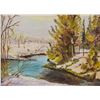 Image 1 : Canadian Landscape Gouache Framed Signed by Artist