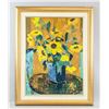 Image 2 : Artist Signed Canadian Oil on Board Sunflower