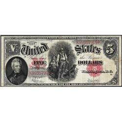 1907 $5 Woodchopper Legal Tender Note