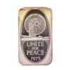 Image 1 : 1973 Unite for Peace 1 oz .999 Fine Silver Art Bar