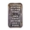 Image 2 : 1973 Unite for Peace 1 oz .999 Fine Silver Art Bar
