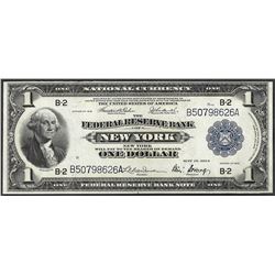 1918 $1 Federal Reserve Bank Note New York