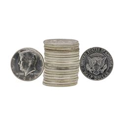 Roll of (20) Brilliant Uncirculated 1964 Kennedy Half Dollar Coins