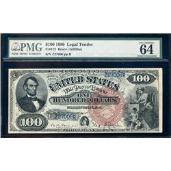 1880 $100 Legal Tender Note Fr.172 PMG Choice Uncirculated 64EPQ