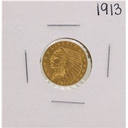 1913 $2 1/2 Indian Head Quarter Eagle Gold Coin