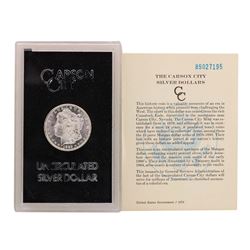 1885-CC $1 Morgan Silver Dollar Uncirculated Coin GSA w/ COA