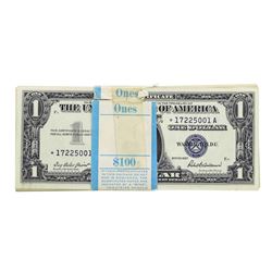 Pack of (100) Consecutive 1957 $1 Silver Certificate STAR Notes