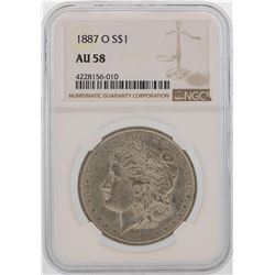1887-O $1 Morgan Silver Dollar Coin NGC AU58