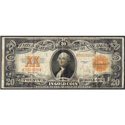 1922 $20 Gold Certificate Note
