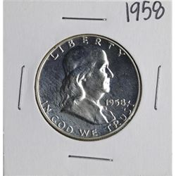 1958 Proof Franklin Half Dollar Coin